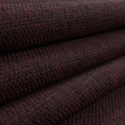 Perth Hopsack Textured Chenille Upholstery Fabric Burgundy Colour - Roman Blinds