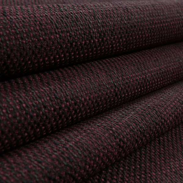 Perth Hopsack Textured Chenille Upholstery Fabric Burgundy Colour - Handmade Cushions