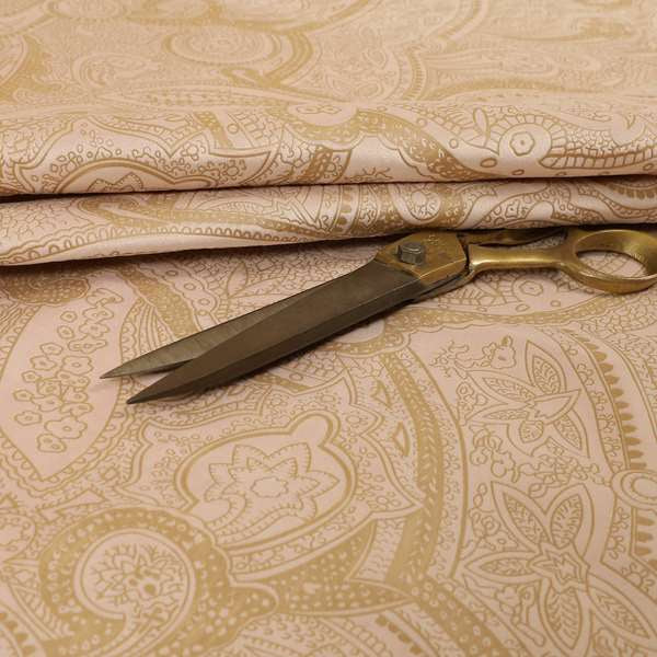 Phoenix Laser Cut Pattern Soft Velveteen Blush Pink Velvet Material Upholstery Curtains Fabric - Roman Blinds