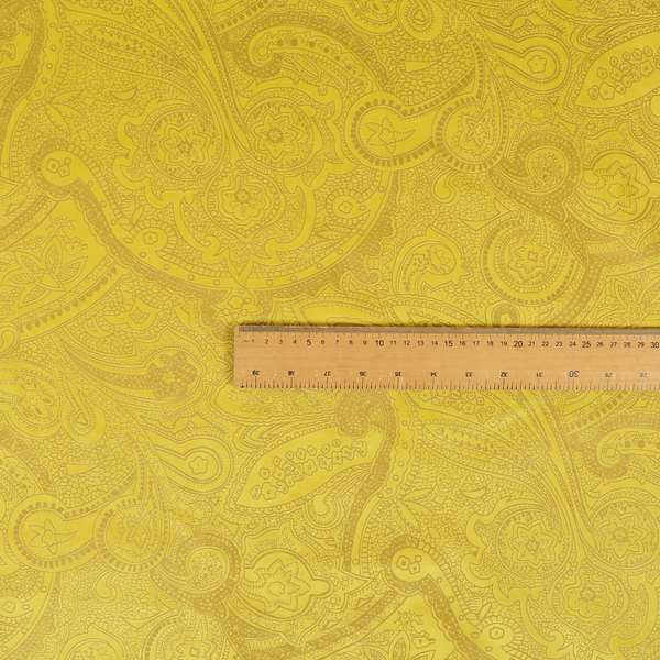 Phoenix Laser Cut Pattern Soft Velveteen Yellow Velvet Material Upholstery Curtains Fabric - Roman Blinds