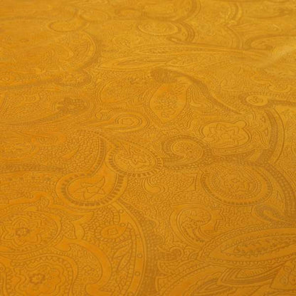 Phoenix Laser Cut Pattern Soft Velveteen Orange Mango Velvet Material Upholstery Curtains Fabric