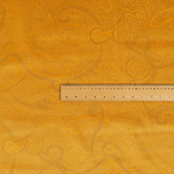 Phoenix Laser Cut Pattern Soft Velveteen Orange Mango Velvet Material Upholstery Curtains Fabric - Made To Measure Curtains