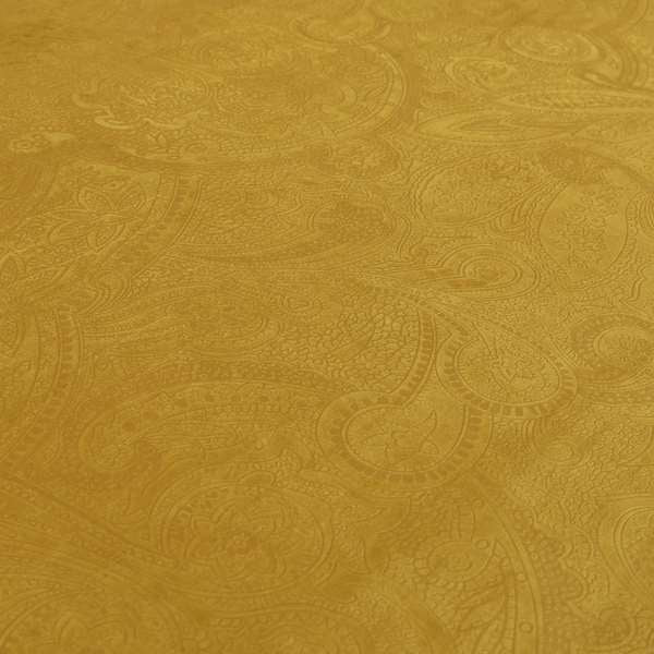 Phoenix Laser Cut Pattern Soft Velveteen Dusty Golden Velvet Material Upholstery Curtains Fabric - Made To Measure Curtains