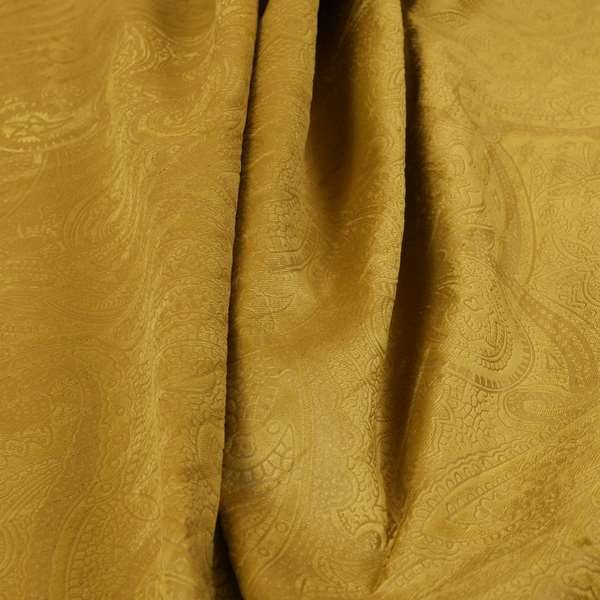 Phoenix Laser Cut Pattern Soft Velveteen Dusty Golden Velvet Material Upholstery Curtains Fabric - Made To Measure Curtains