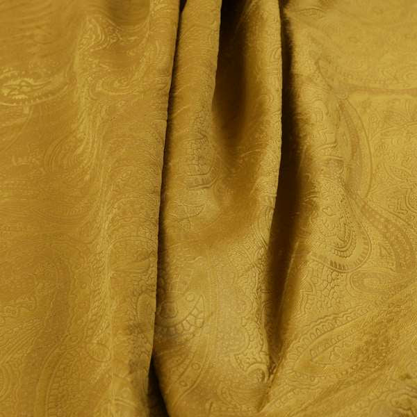 Phoenix Laser Cut Pattern Soft Velveteen Dusty Golden Velvet Material Upholstery Curtains Fabric