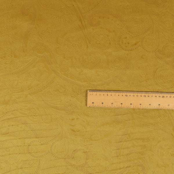 Phoenix Laser Cut Pattern Soft Velveteen Dusty Golden Velvet Material Upholstery Curtains Fabric - Made To Measure Curtains