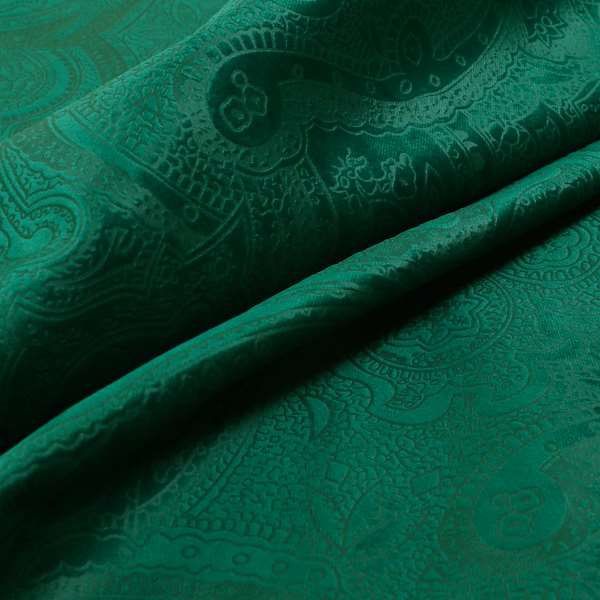 Phoenix Laser Cut Pattern Soft Velveteen Forest Green Velvet Material Upholstery Curtains Fabric - Roman Blinds