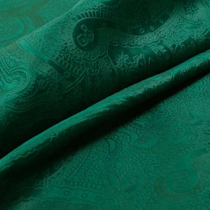 Phoenix Laser Cut Pattern Soft Velveteen Forest Green Velvet Material Upholstery Curtains Fabric - Made To Measure Curtains