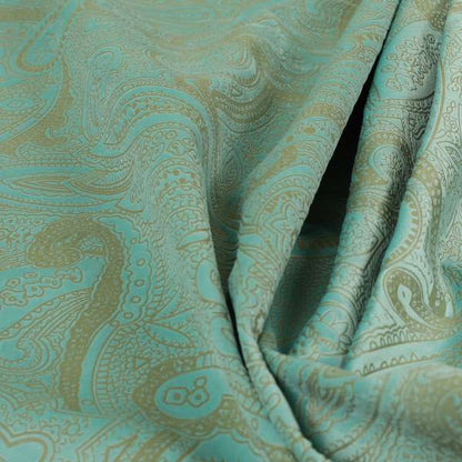 Phoenix Laser Cut Pattern Soft Velveteen Maya Blue Velvet Material Upholstery Curtains Fabric - Made To Measure Curtains