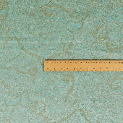 Phoenix Laser Cut Pattern Soft Velveteen Maya Blue Velvet Material Upholstery Curtains Fabric - Made To Measure Curtains