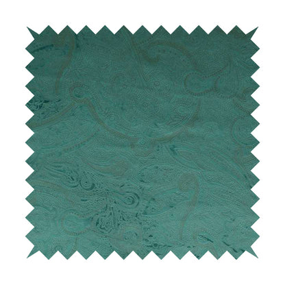 Phoenix Laser Cut Pattern Soft Velveteen Teal Velvet Material Upholstery Curtains Fabric - Made To Measure Curtains