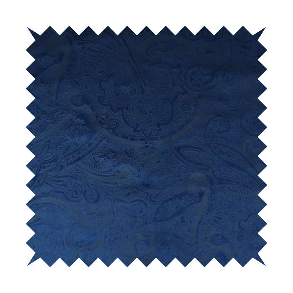 Phoenix Laser Cut Pattern Soft Velveteen Navy Blue Velvet Material Upholstery Curtains Fabric - Roman Blinds