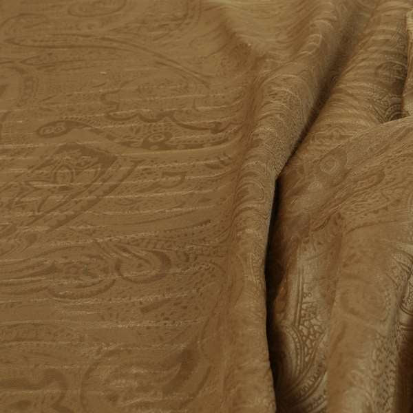 Phoenix Laser Cut Pattern Soft Velveteen Brown Velvet Material Upholstery Curtains Fabric - Made To Measure Curtains