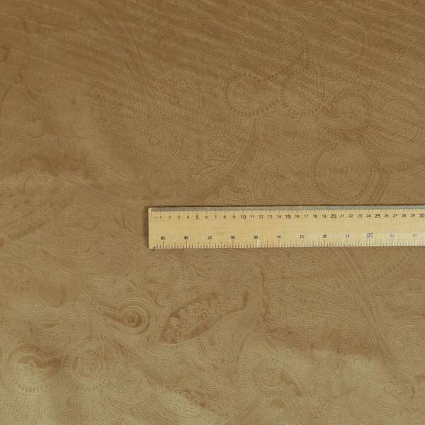 Phoenix Laser Cut Pattern Soft Velveteen Brown Velvet Material Upholstery Curtains Fabric - Roman Blinds
