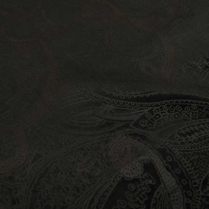 Phoenix Laser Cut Pattern Soft Velveteen Black Velvet Material Upholstery Curtains Fabric - Roman Blinds