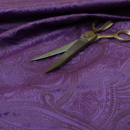 Phoenix Laser Cut Pattern Soft Velveteen Purple Velvet Material Upholstery Curtains Fabric - Made To Measure Curtains