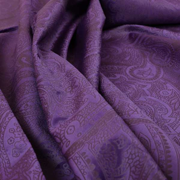 Phoenix Laser Cut Pattern Soft Velveteen Purple Velvet Material Upholstery Curtains Fabric