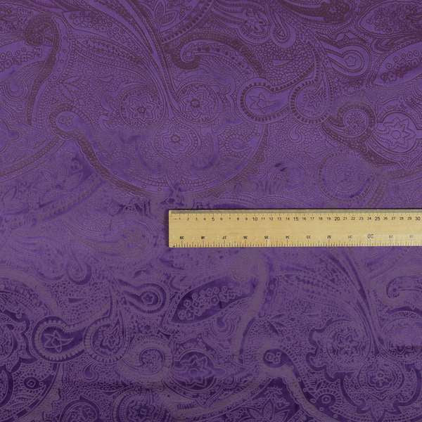 Phoenix Laser Cut Pattern Soft Velveteen Purple Velvet Material Upholstery Curtains Fabric - Made To Measure Curtains