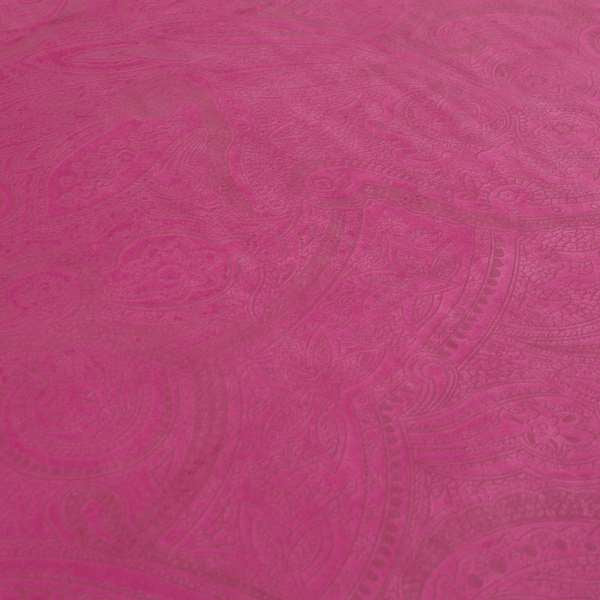 Phoenix Laser Cut Pattern Soft Velveteen Magenta Pink Velvet Material Upholstery Curtains Fabric - Made To Measure Curtains