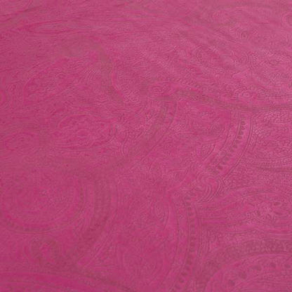 Phoenix Laser Cut Pattern Soft Velveteen Magenta Pink Velvet Material Upholstery Curtains Fabric - Made To Measure Curtains