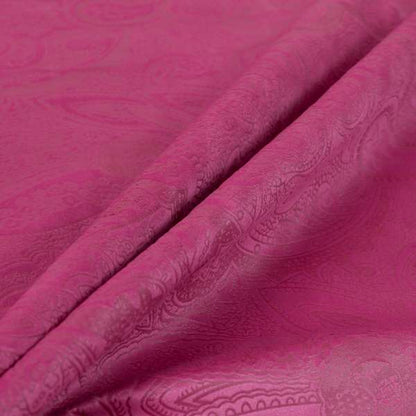 Phoenix Laser Cut Pattern Soft Velveteen Magenta Pink Velvet Material Upholstery Curtains Fabric - Made To Measure Curtains