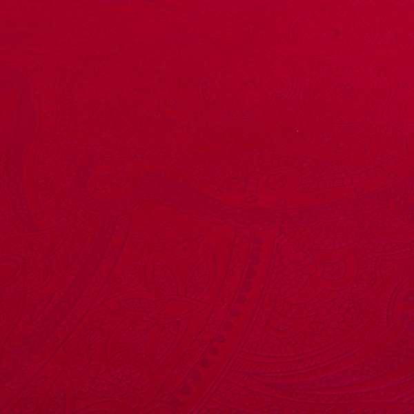 Phoenix Laser Cut Pattern Soft Velveteen Red Velvet Material Upholstery Curtains Fabric - Roman Blinds
