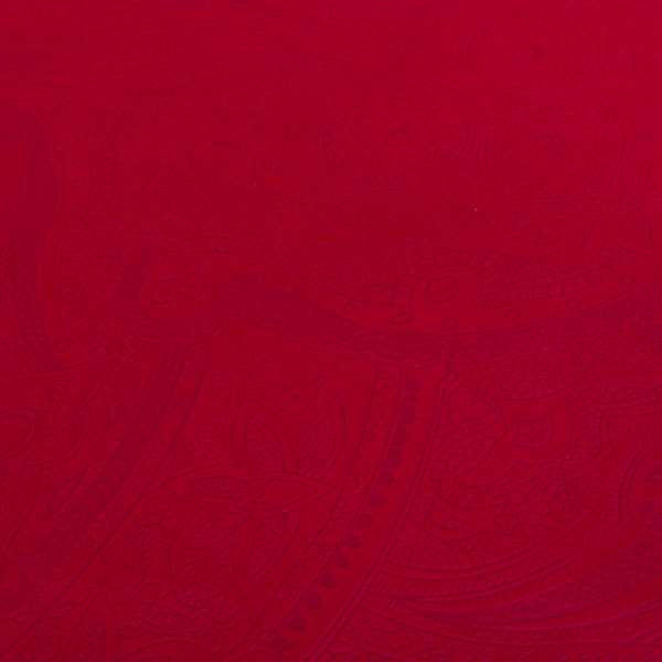 Phoenix Laser Cut Pattern Soft Velveteen Red Velvet Material Upholstery Curtains Fabric - Made To Measure Curtains