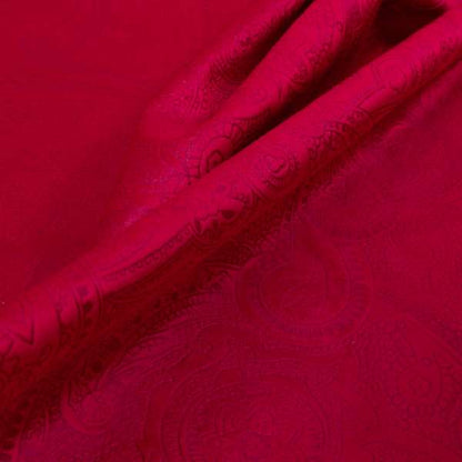 Phoenix Laser Cut Pattern Soft Velveteen Red Velvet Material Upholstery Curtains Fabric - Roman Blinds