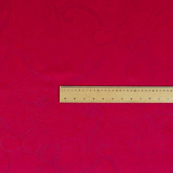 Phoenix Laser Cut Pattern Soft Velveteen Red Velvet Material Upholstery Curtains Fabric - Roman Blinds