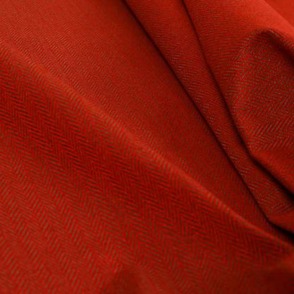 Pisa Herringbone Self Pattern Heavyweight Chenille Upholstery Fabric In Red Colour