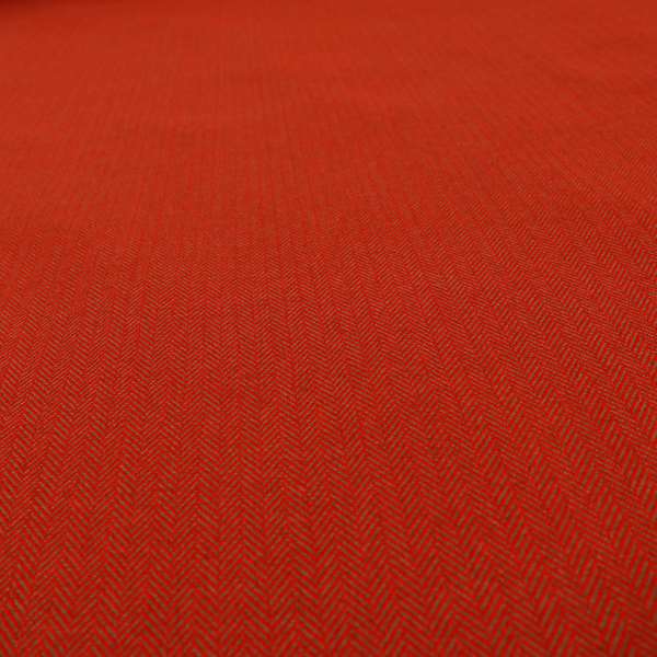 Pisa Herringbone Self Pattern Heavyweight Chenille Upholstery Fabric In Red Colour