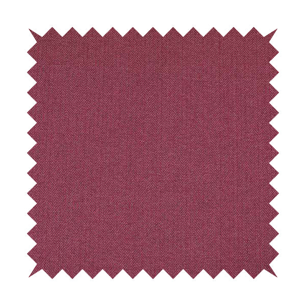 Pisa Herringbone Self Pattern Heavyweight Chenille Upholstery Fabric In Pink Colour