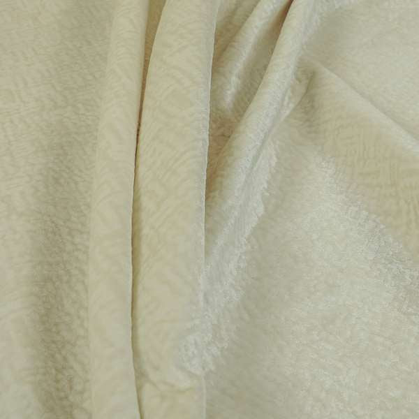 Plaza Opulence Soft Textured Velvet Furnishing Fabric In White - Roman Blinds