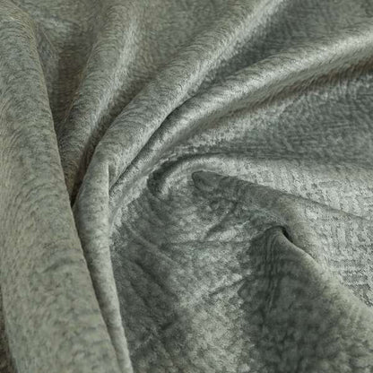 Plaza Opulence Soft Textured Velvet Furnishing Fabric In Grey - Roman Blinds