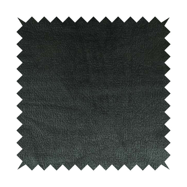 Plaza Opulence Soft Textured Velvet Furnishing Fabric In Black - Roman Blinds