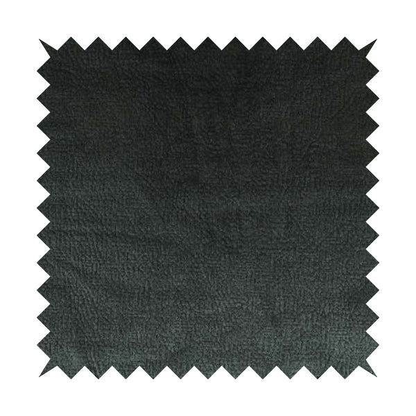 Plaza Opulence Soft Textured Velvet Furnishing Fabric In Black - Made To Measure Curtains