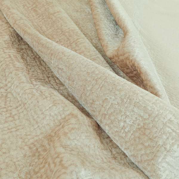 Plaza Opulence Soft Textured Velvet Furnishing Fabric In Champagne Brown - Roman Blinds