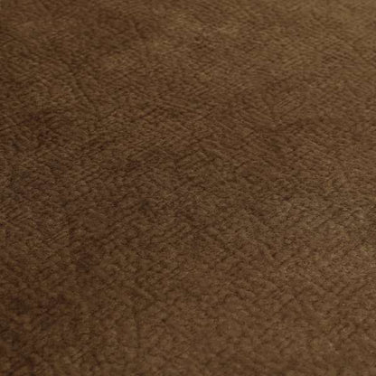 Plaza Opulence Soft Textured Velvet Furnishing Fabric In Golden Brown - Roman Blinds