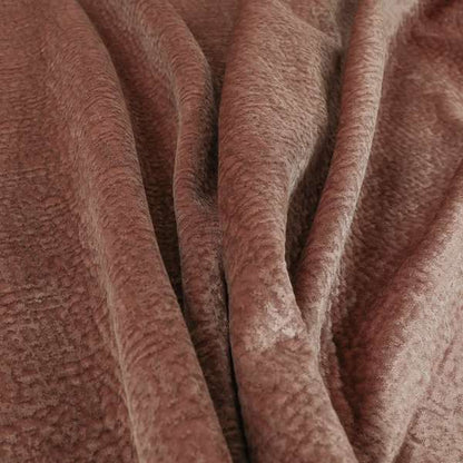 Plaza Opulence Soft Textured Velvet Furnishing Fabric In Pink Blush - Roman Blinds