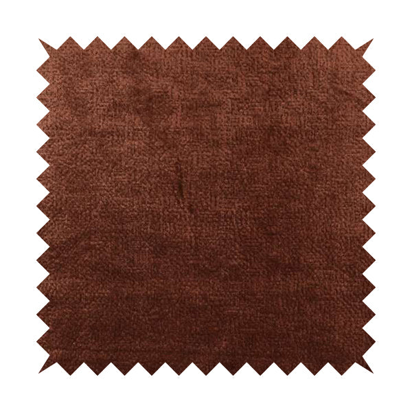 Plaza Opulence Soft Textured Velvet Furnishing Fabric In Copper Brown - Roman Blinds