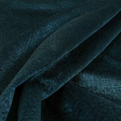 Plaza Opulence Soft Textured Velvet Furnishing Fabric In Navy Blue - Roman Blinds