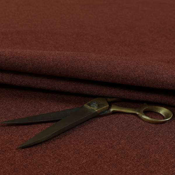 Prague Flat Weave Plain Dual Purpose Upholstery Curtain Red Fabric - Roman Blinds