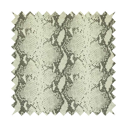 Python Raise Scales Textured Pattern White Colour Faux Leather Vinyl Upholstery Material