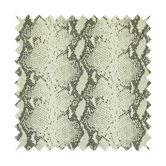Python Raise Scales Textured Pattern White Colour Faux Leather Vinyl Upholstery Material