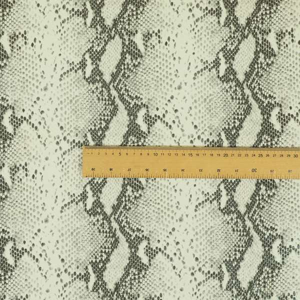 Python Raise Scales Textured Pattern White Colour Faux Leather Vinyl Upholstery Material