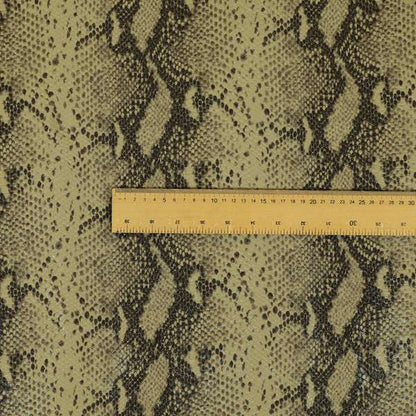 Python Raise Scales Textured Pattern Light Ash Brown Colour Faux Leather Vinyl Upholstery Material