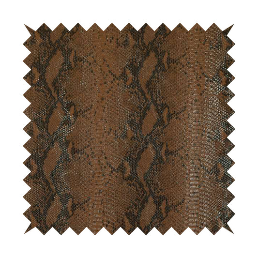 Python Embossed Texture On Leather Python Vinyl Faux Leather Fabric Collection - Yorkshire Fabric Shop