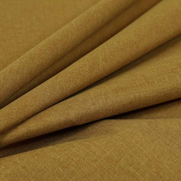 Soft Thin Linen Effect Honey Gold Colour Chenille Upholstery Fabric RM101015-04