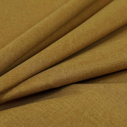 Soft Thin Linen Effect Honey Gold Colour Chenille Upholstery Fabric RM101015-04