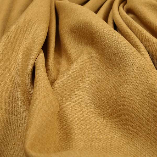 Rachel Soft Texture Chenille Upholstery Fabric Golden Yellow Colour